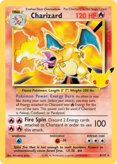 Charizard card from Celebrations