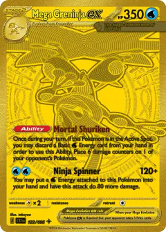 Mega Greninja ex card from Chaos Rising