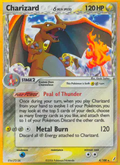Charizard δ card from Crystal Guardians