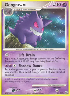 Gengar card from Diamond & Pearl Base