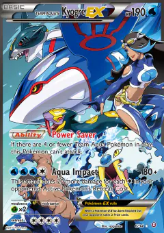 Team Aqua's Kyogre-EX card from Double Crisis