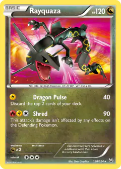 Rayquaza card from Dragons Exalted