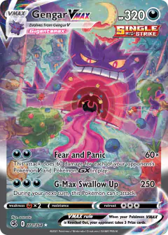 Gengar VMAX card from Fusion Strike
