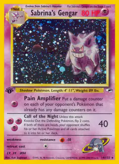 Sabrina's Gengar card from Gym Heroes