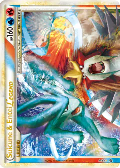 Suicune & Entei LEGEND card from HS—Unleashed