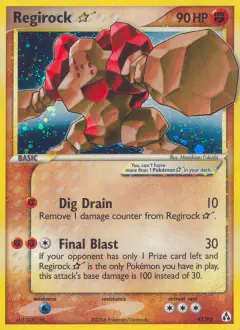 Regirock ★ card from Legend Maker