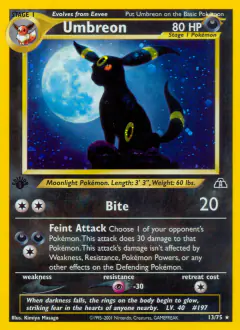 Umbreon card from Neo Discovery