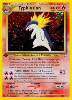Typhlosion card from Neo Genesis