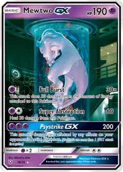 Mewtwo-GX card from Shining Legends