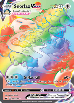 Snorlax VMAX card from Sword & Shield Base