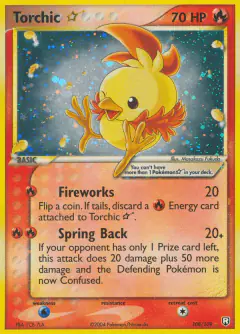 Torchic ★ card from Team Rocket Returns