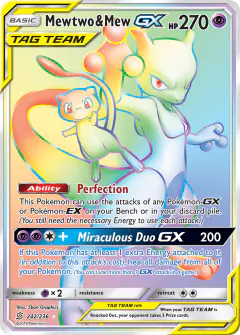 Mewtwo & Mew-GX card from Unified Minds